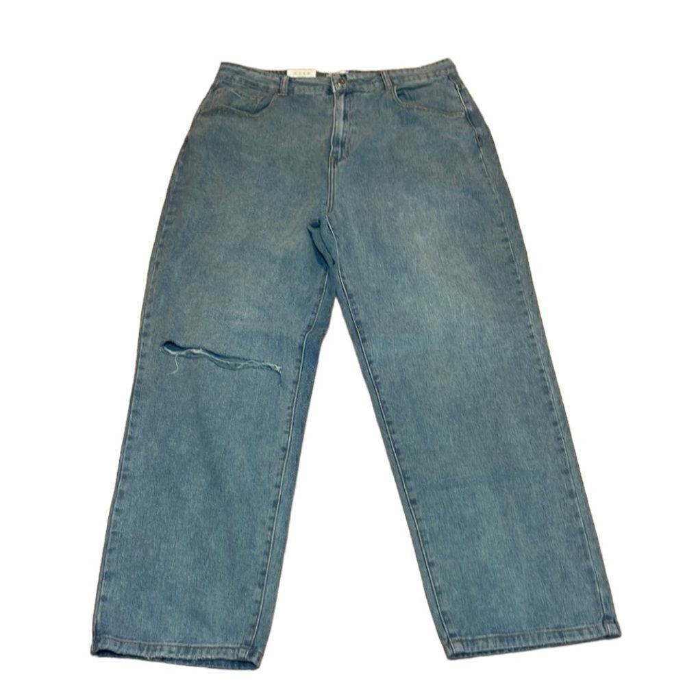 Cotton On Women’s High Waist Jeans, Straight Leg, blue 12